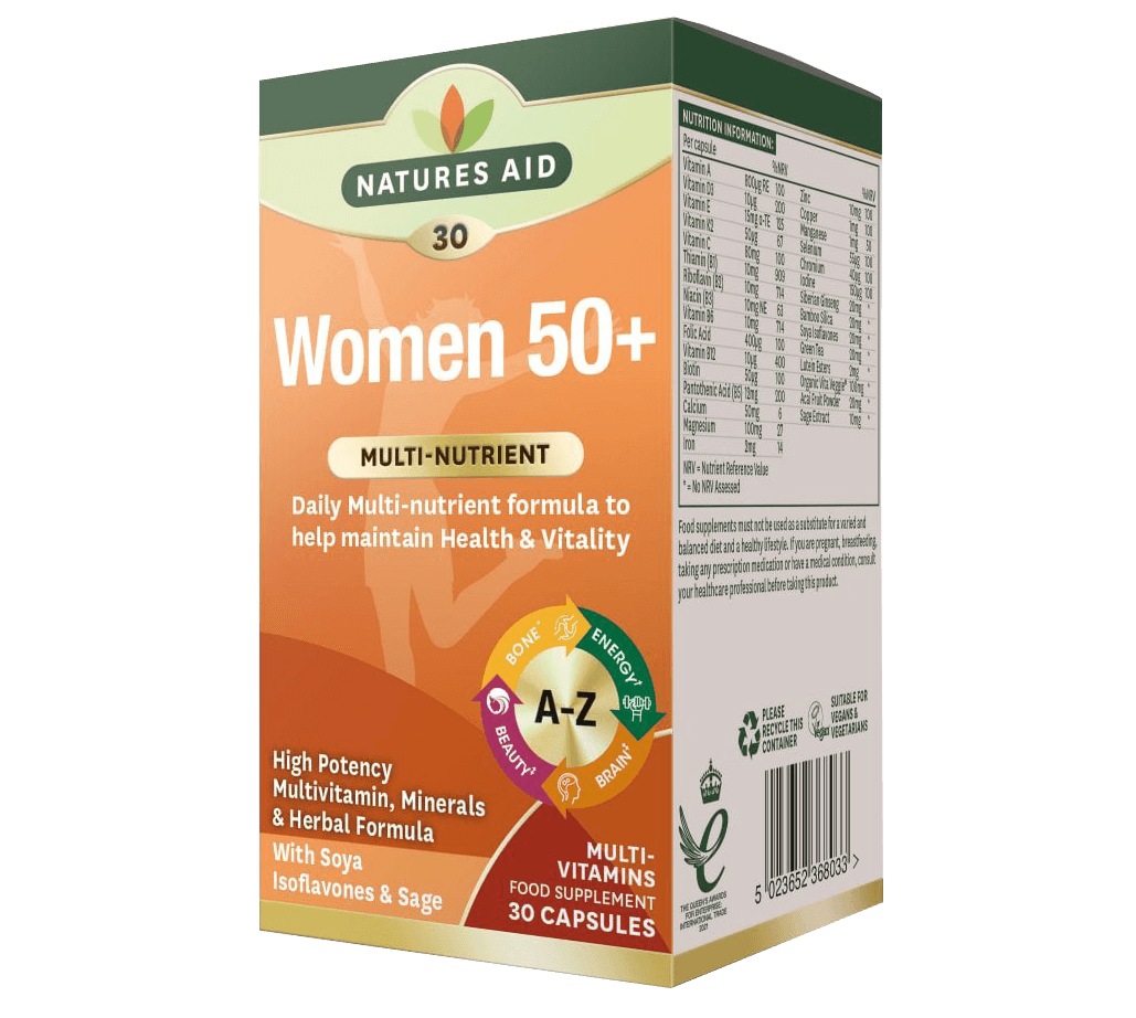 NATURES AID Women 50+ Multivitamin - 30 Capsules