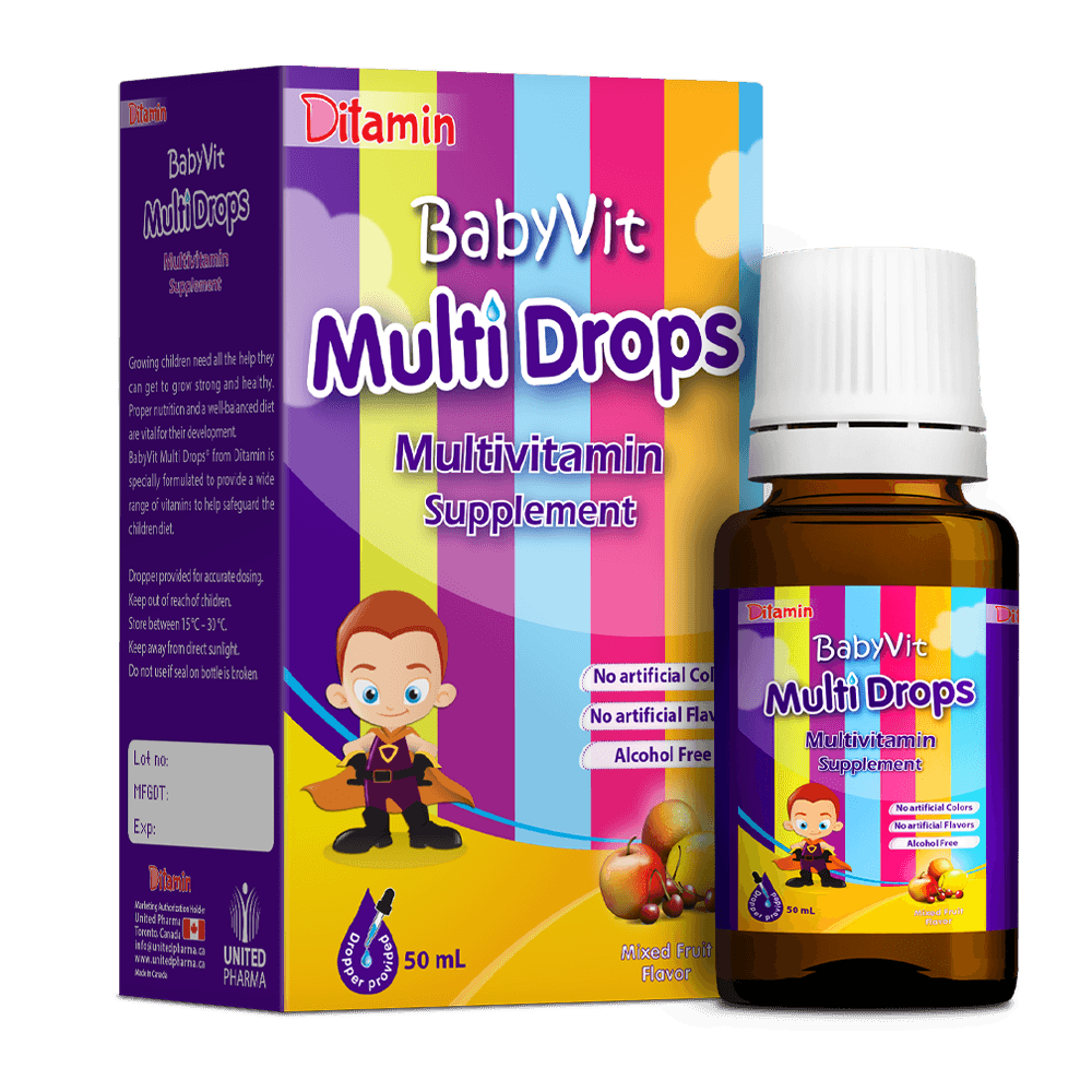 DITAMIN Babyvit Multivitamin - 50ml Oral Drops UPC106