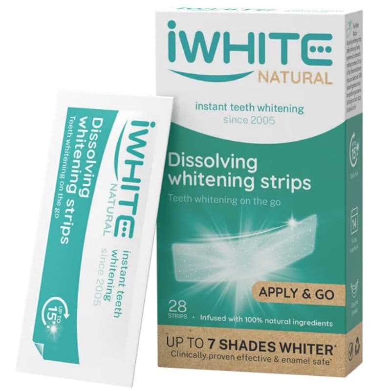 I WHITE Natural Dissolving Whiteninng Strips - 28 Pieces