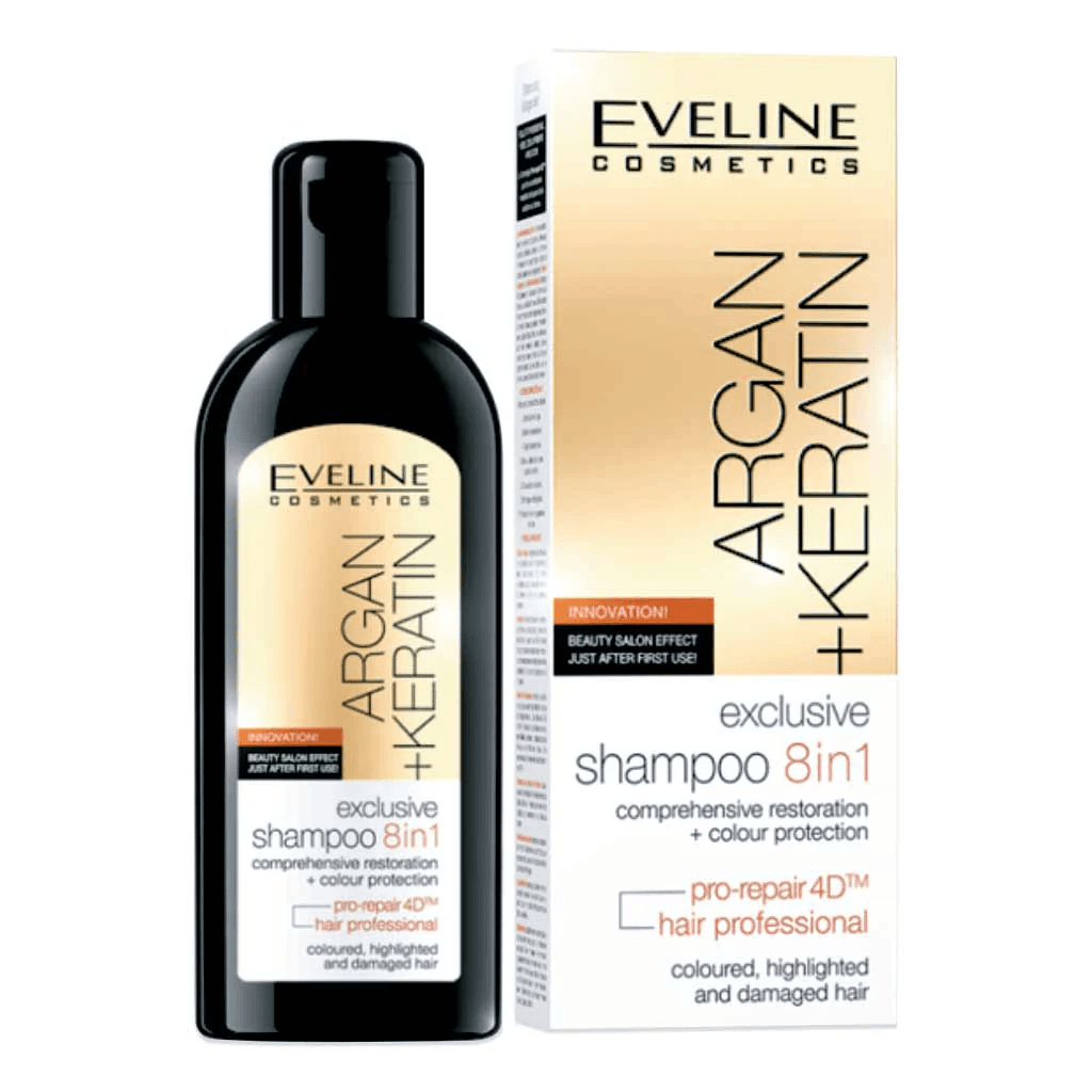 EVELINE Argan Keratin 8-In-1 Hair Shampoo - 150ml 64196